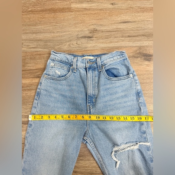 Levis 70s High Flare Jeans Womens 25 Distressed Denim Flared Leg Vintage Light - Picture 9 of 11